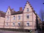 histor. Klinkerbauten von 1893 aus Klinkersteinen und rotem Sandstein