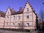 Historical clinker buildings (1893) of clinker and red sandstone